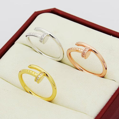 [Amore Jewels]JUSTE 1.8MM HALF DIAMOND RING