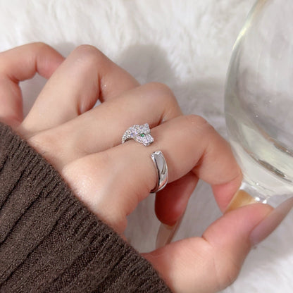 [Amore Jewels]PANTHERE HALF DIAMOND SMALL RING