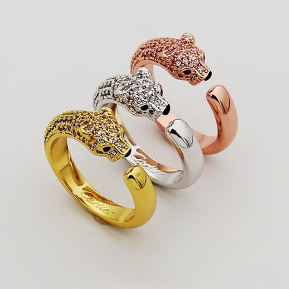 [Amore Jewels]PANTHERE HALF DIAMOND SMALL RING