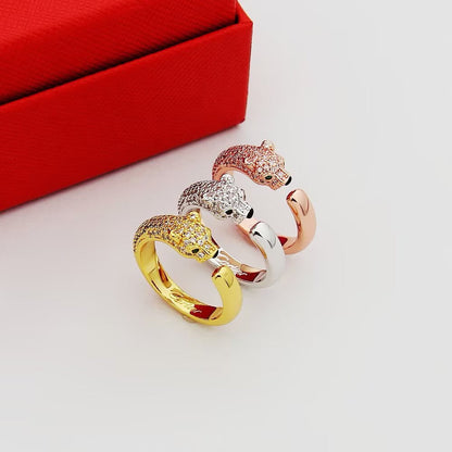 [Amore Jewels]PANTHERE HALF DIAMOND SMALL RING