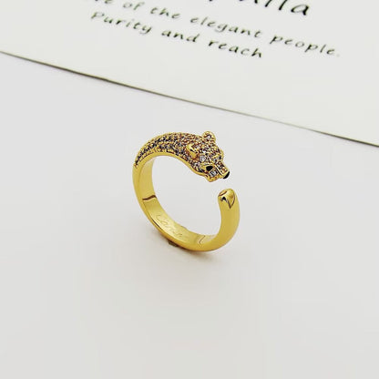 [Amore Jewels]PANTHERE HALF DIAMOND SMALL RING