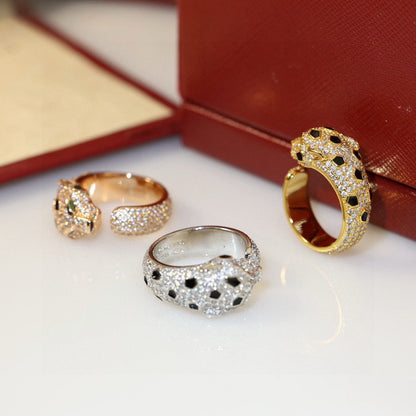 [Amore Jewels]PANTHERE SPOTTED FULL DIAMOND MEDIUM RING