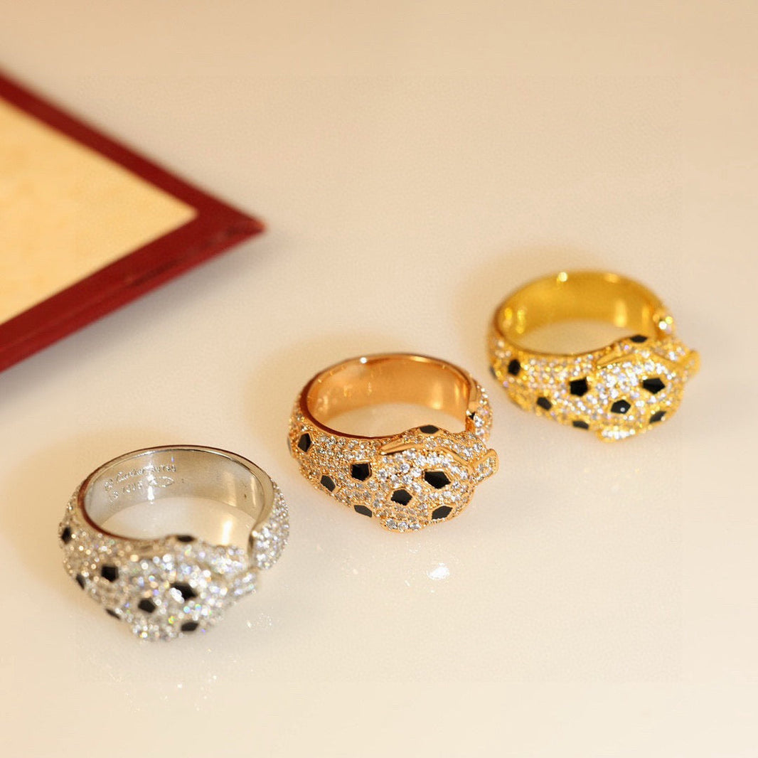 [Amore Jewels]PANTHERE SPOTTED FULL DIAMOND MEDIUM RING