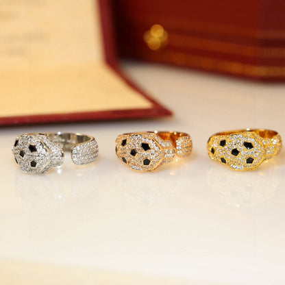 [Amore Jewels]PANTHERE SPOTTED FULL DIAMOND MEDIUM RING