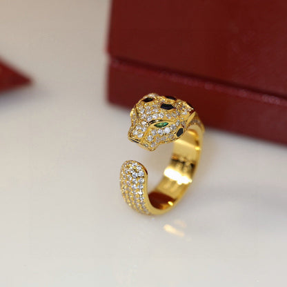 [Amore Jewels]PANTHERE SPOTTED FULL DIAMOND MEDIUM RING