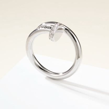[Amore Jewels]JUSTE RING 2.6MM HALF DIAMOND