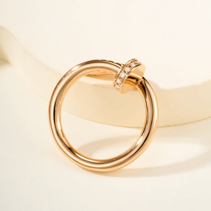 [Amore Jewels]JUSTE RING 2.6MM HALF DIAMOND
