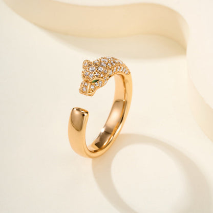 [Amore Jewels]PANTHERE HALF DIAMOND SMALL RING