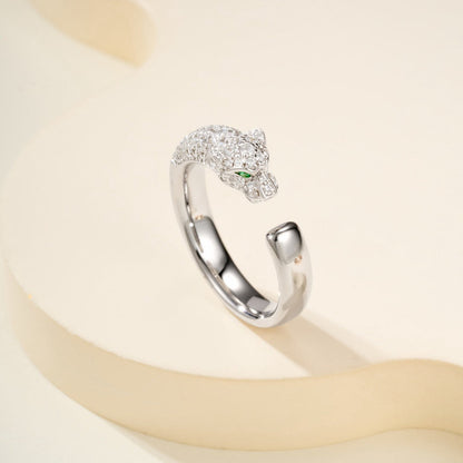 [Amore Jewels]PANTHERE HALF DIAMOND SMALL RING