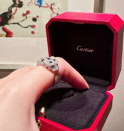 [Amore Jewels]PANTHERE SPOTTED FULL DIAMOND MEDIUM RING