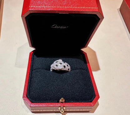 [Amore Jewels]PANTHERE SPOTTED FULL DIAMOND MEDIUM RING
