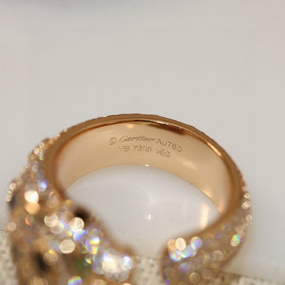 [Amore Jewels]PANTHERE SPOTTED FULL DIAMOND MEDIUM RING