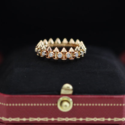 [Amore Jewels]CLASH 6.8MM DIAMOND MEDIUM RING