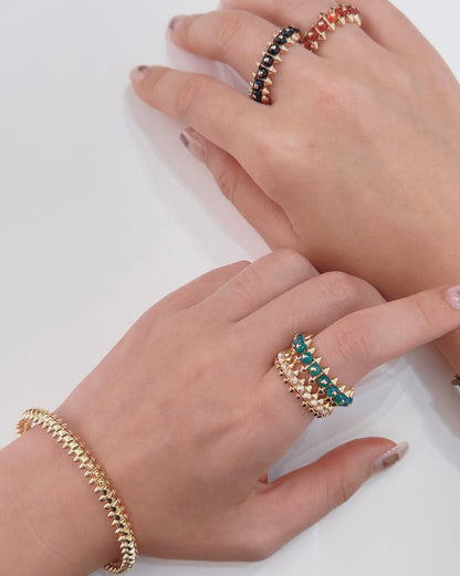 [Amore Jewels]CLASH 7.9MM AGATE CHALCEDONY RING