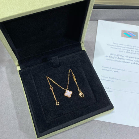 [Amore Jewels]CLOVER 15MM PINK MOTHER-OF-PEARL SINGLE FLOWER NECKLACE