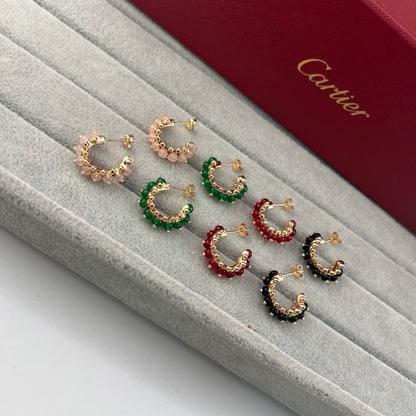 [Amore Jewels]CLASH 7.9MM AGATE CHALCEDONY EARRINGS
