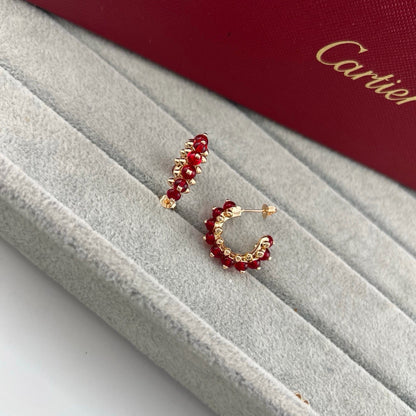 [Amore Jewels]CLASH 7.9MM AGATE CHALCEDONY EARRINGS
