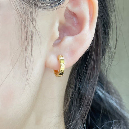 [Amore Jewels]LOVE EARRINGS 2.65 MM NO DIAMOND SMALL