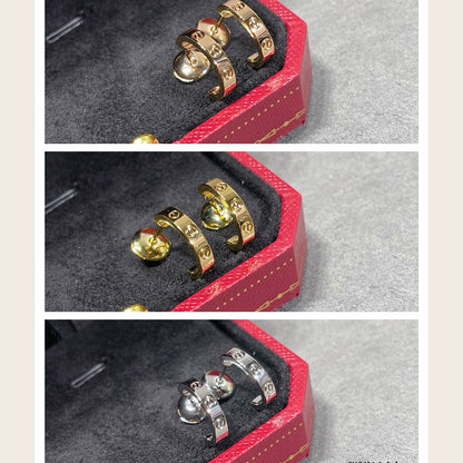 [Amore Jewels]LOVE EARRINGS 2.65 MM NO DIAMOND SMALL