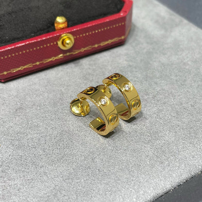 [Amore Jewels]LOVE EARRINGS 5.7MM 2 DIAMONDS