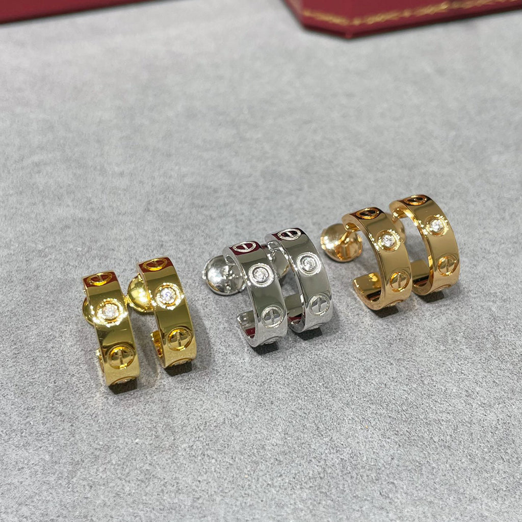 [Amore Jewels]LOVE EARRINGS 5.7MM 2 DIAMONDS
