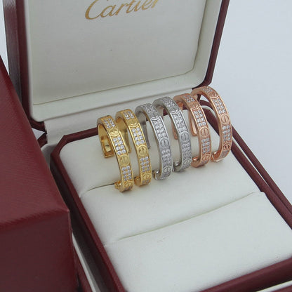 [Amore Jewels]LOVE EARRINGS 3.6MM DIAMOND PAVED