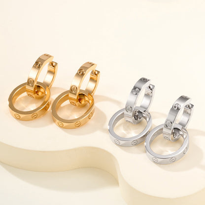 [Amore Jewels]LOVE 3.3MM DANGLE EARRINGS