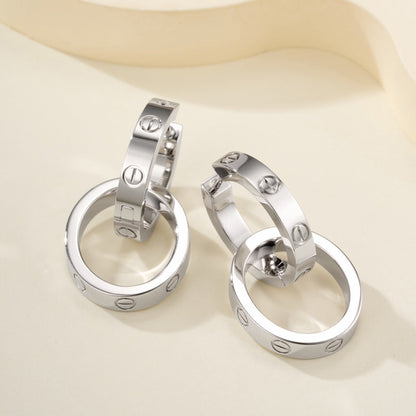 [Amore Jewels]LOVE 3.3MM DANGLE EARRINGS