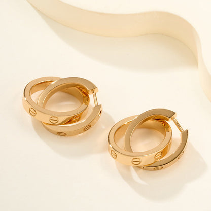 [Amore Jewels]LOVE 3.3MM DANGLE EARRINGS