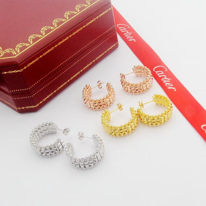 [Amore Jewels]CLASH 9.2MM DOUBLE ROW EARRINGS
