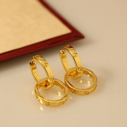 [Amore Jewels]LOVE 3.3MM DANGLE EARRINGS