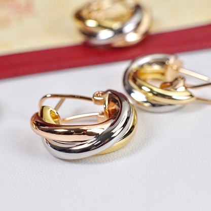 [Amore Jewels]TRINITY ON DIAMOND CLASSIC EARRINGS
