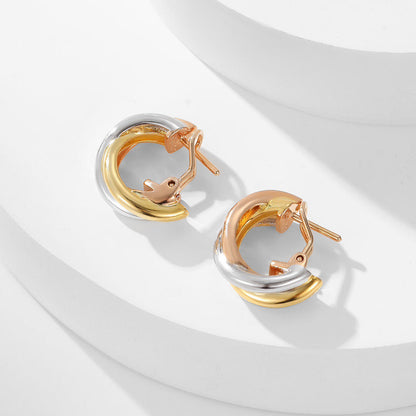 [Amore Jewels]TRINITY ON DIAMOND CLASSIC EARRINGS