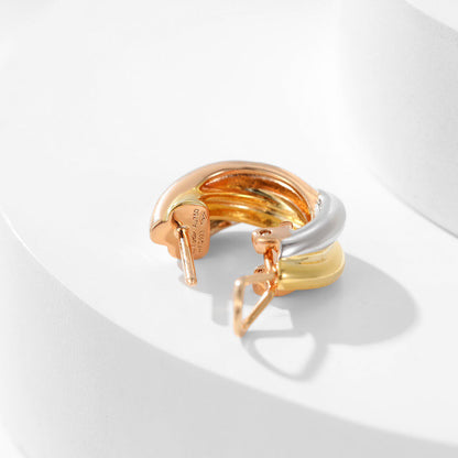 [Amore Jewels]TRINITY ON DIAMOND CLASSIC EARRINGS