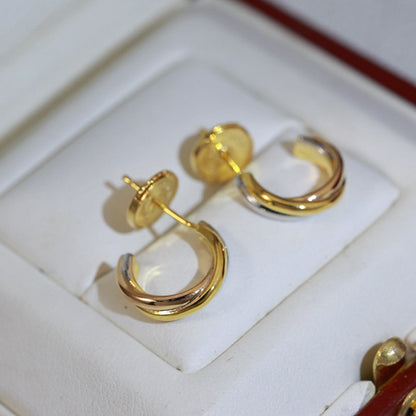 [Amore Jewels]TRINITY ON DIAMOND MINI EARRINGS