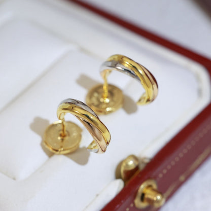 [Amore Jewels]TRINITY ON DIAMOND MINI EARRINGS
