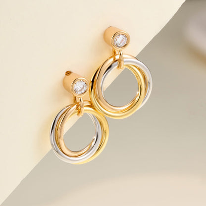 [Amore Jewels]TRINITY ON DIAMOND  EARRINGS