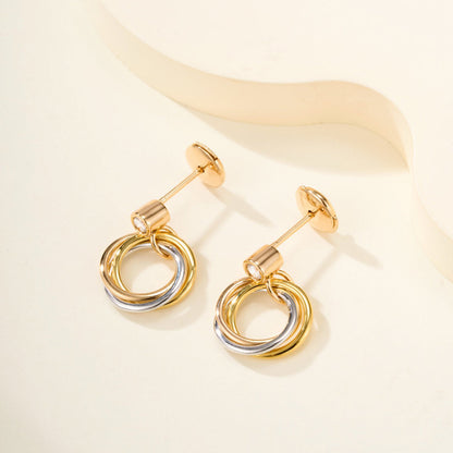 [Amore Jewels]TRINITY ON DIAMOND  EARRINGS