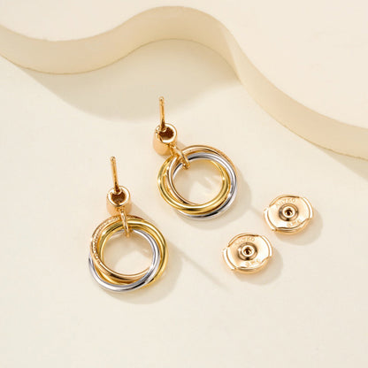 [Amore Jewels]TRINITY ON DIAMOND  EARRINGS
