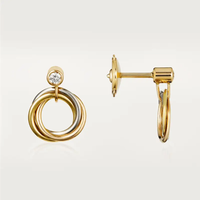 [Amore Jewels]TRINITY ON DIAMOND  EARRINGS