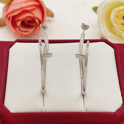 [Amore Jewels]JUSTE HALF DIAMOND LARGE EARRINGS