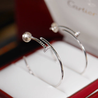 [Amore Jewels]JUSTE HALF DIAMOND LARGE EARRINGS