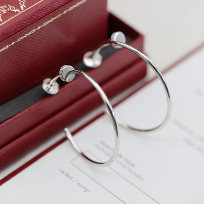 [Amore Jewels]JUSTE HALF DIAMOND LARGE EARRINGS