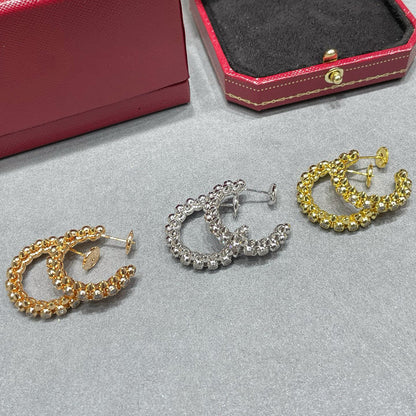 [Amore Jewels]CLASH FULL DIAMOND MEDIUM EARRINGS