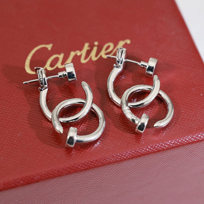 [Amore Jewels]JUSTE NO DIAMOND DOUBLE EARRINGS