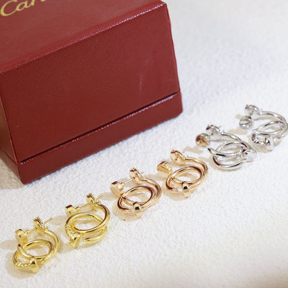 [Amore Jewels]JUSTE NO DIAMOND DOUBLE EARRINGS