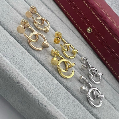 [Amore Jewels]JUSTE NO DIAMOND DOUBLE EARRINGS