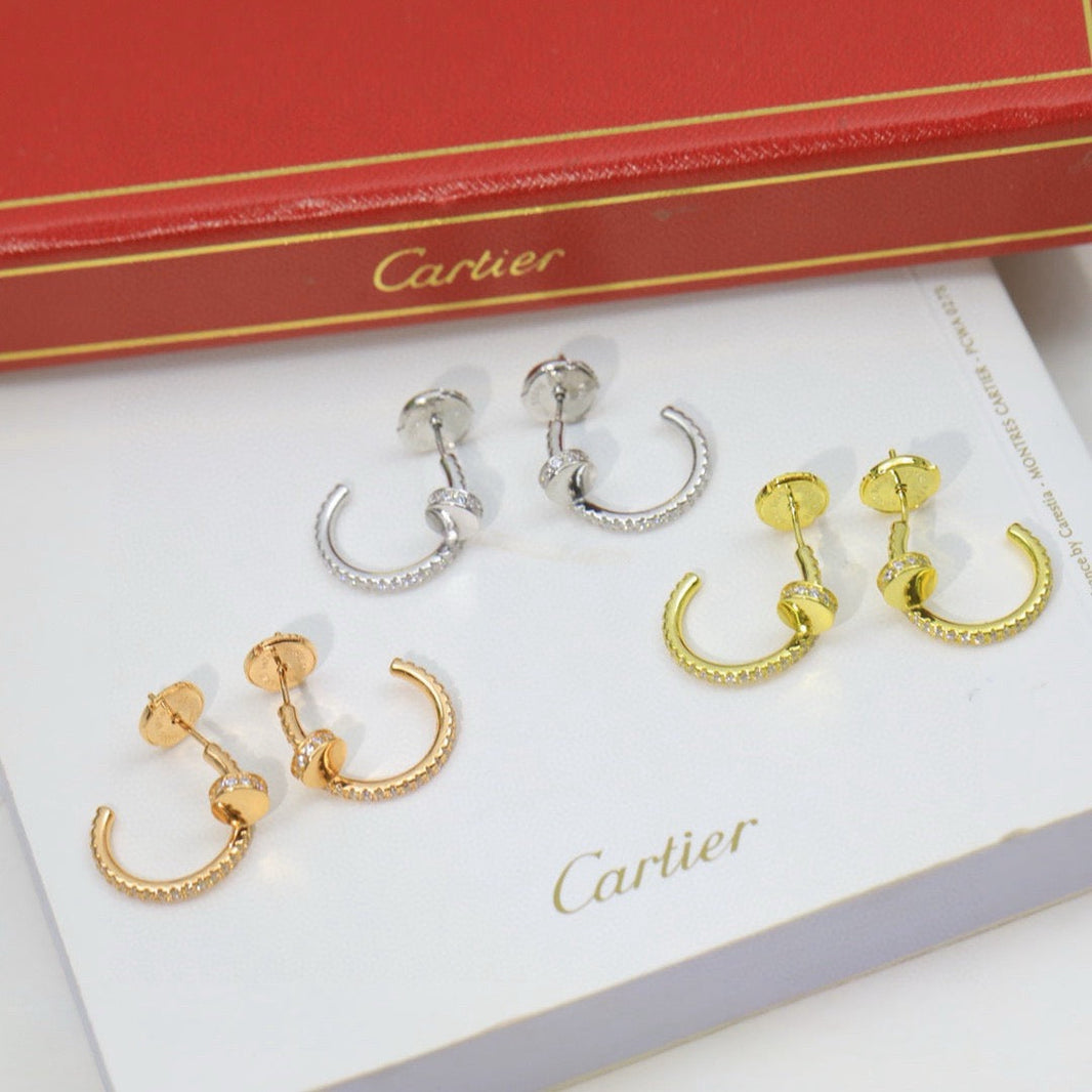[Amore Jewels]JUSTE FULL DIAMOND DOUBLE EARRINGS