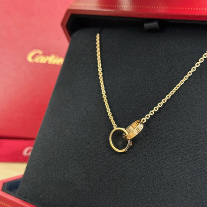 [Amore Jewels]LOVE DOUBLE RING NECKLACE