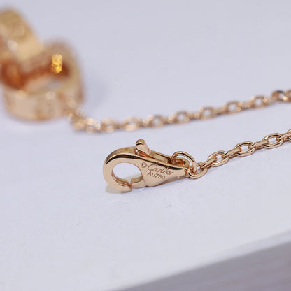 [Amore Jewels]LOVE DOUBLE RING NECKLACE